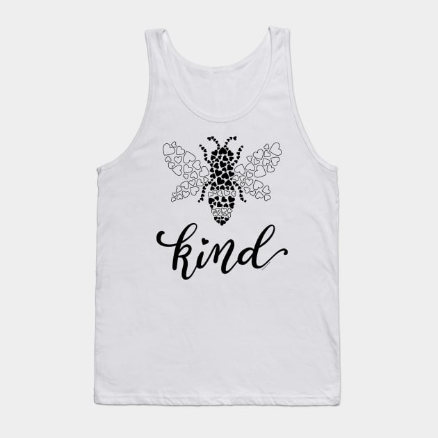 Bee Kind Be Kind Bee Graphic Love Hearts Kindness Tank Top by DoubleBrush
